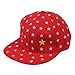 Bigood Kids Hip-Hop Flat Visor More Stars Snapback Baseball Cap Sun Hat Red