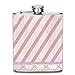 Produktbild Graffiti Abstrakt Whisky Flachmann Edelstahl Shot Fläschchen auslaufsicher Cool Geschenk für Herren Arbeitshemd, Edelstahl, Pink Oblique Stripes10, Einheitsgröße
