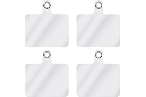 TBOC 4X Patchs de Remplacement Universel por Tour de Cou Telephone [Transparent] Accessoire de Bandouliere Cordon pour Telephone Portable Holder Porte Pochette Laniere Collier Corde Attache Chaine