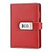Produktbild Lirener PU Lederbuch Wieder Auffüllbar Tagebuch Notizbuch Notebook Skizzenbuch Journal Planer Organizer, Secret Passwort Tagebuch Notizbuch mit Kombinationsschloss Stift halter Kartenfächer, 185x135mm
