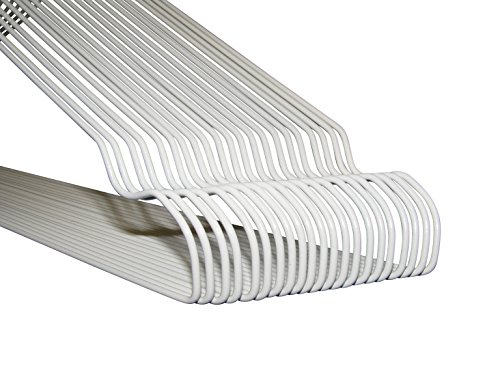 100 Drahtbügel in WEISS von KleinesKaufhaus24 – Top Qualität aus hochwertiger Zink- und farbiger Pulverbeschichtung – Hochwertige Drahtkleiderbügel für Sie und Ihn - 3