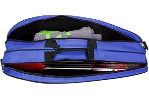 Faxianther Extra große Oxford Wasserdicht Badminton Tasche Tragbare Squashtasche Schlägertasche Tennistasche mit Schuhfach Tennis Bag Sporttasche für 6 Schläger Schuh Kleidung Handtuch