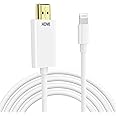 Lightning to HDMI Cable for iPhone Digital AV Adapter 1080P HD Video Sync Screen Connector iPhone to HDMI for TV Projector Monitor 6.6FT