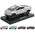 1:32 Scale Cybertruck Model Toy Pull Back Pick-Up Truck with Sound and Light, Alloy Diecast Cyber-Truck Toys for Kids Gift or Vehicles Model Collection Enthusiasts (1/32 Silver)