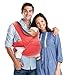 Wallaboo Infant Baby Carrier Cross, Font Carrier - Newborn, Poppy Red