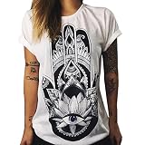 BOBORA - Camiseta - para mujer Blanco blanco Small
