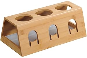 ‎KESPER KESPER | Flaschenhalter, Material: Bambus, Kunststoff, Maße: B 32 x H 12 x T 17,5 cm, Farbe: Braun, Weiß | 58650 13