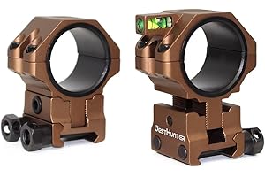WestHunter Optics - Fixations de Lunettes de Tir Picatinny de Précision, Montures Réglables pour Tube de 34 mm avec Niveau à Bulle, Adaptateur de 30 mm et 25.4 mm | Hauteur Centrale de 34 mm à 40 mm