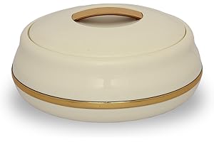 C&S HOMESTORE JAYPEE Alisa Neo Insulated Casserole Inner Stainless Steel Golden BPA Free Food Grade – Ideal for Roti, Chapati, Curries – 1750ml / 2250ml (Golden, 2250ML)