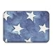 Produktbild Watercolor White American Stars In Blue Sky Welcome Non Slip Entrance Rug Indoor Dirt Buster Durable Machine Washable Doormat Size 23.6x15.7inch/60x40cm