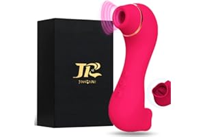 JR JOURLOVE Portátil Masajeador Ŝạtisfacęr sùcciønadør pro 5 original Con 10 * 10 Modos de masaje Lamiendo y Inhalación,Masajeador de cuello para relajarse,Puede masajear la cintura/pantorrilla (A Violeta)