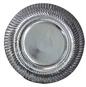 Disposable Paper Plate Silver coted 0no (12 inch) 35x3=105 pc .Manoj Enterprises ... Ideal for Dinner, Lunch ,Party,