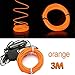Produktbild SODIAL (R) 3M Flexible EL Wire Neon-LED-Auto-Licht-Party Rope Tube + 12V Wechselrichter - Orange
