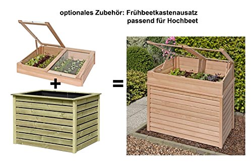 Hochbeet Kräuterbeet aus Lärchenholz 125 x 85 x 80 cm von Gartenpirat® - 3