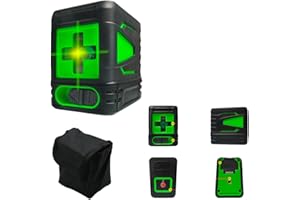 TT RP Green Self-Leveling Laser Level – Cross Line Laser with Carry Bag, High Precision Tool for DIY, Home Improvement, Tiling, and Picture Hanging