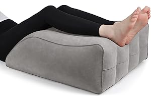 BLABOK Cuscino per Gambe, Cuscino Alza Gambe per Gonfiore, Circolazione, Recupero da Chirurgia e Lesioni, Cuscino per Gambe Gonfiabile(Grigio)