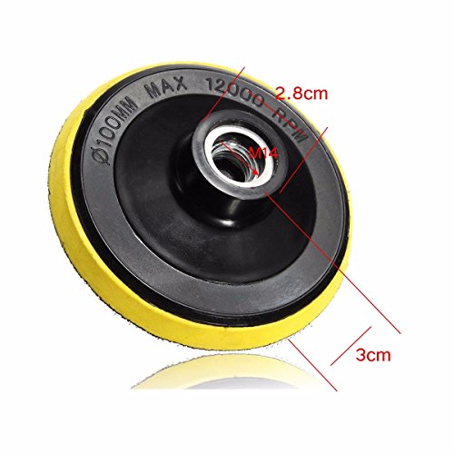 Baban 12pcs Schleifscheibe Polierscheiben Diamant Polierscheibe polishing pads Steinschleifer Inkl 4“ Teller für Marmor - 6