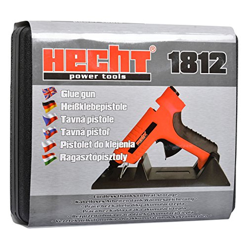 HECHT Elektro-Klebepistole 1812 Heißklebe-Pistole arbeiten ohne Kabel (80 Watt, inkl. Heizstation und Transportkoffer) - 5