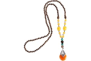 Wudaizhi Collar De Cuentas De Madera Nepal Cuentas De Madera Collar De Oración De Meditación para Joyería De Mujer