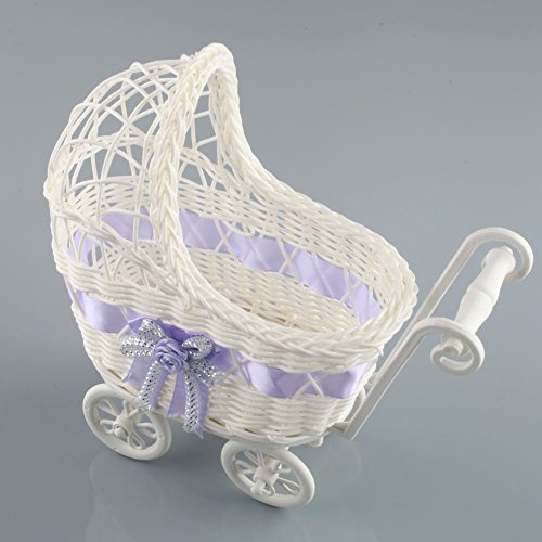 Puppenwagen geflochten ohne Kissen Puppenhausmöbel Miniatur - 2