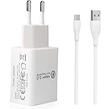CJZH Caricatore per cellulare a ricarica rapida per Xiaomi Redmi Note 9S 7 8 9 Pro Max 8T 10X, Mi 10 Lite Pro / 9 SE 9T 8 / A