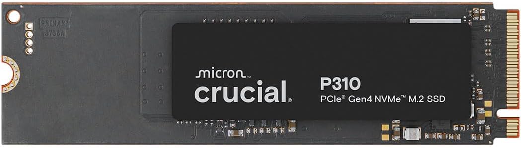 Crucial P310 1TB SSD M.2 2280 NVMe PCIe Gen4, Up to 7,100MB/s, Laptop & Desktop (PC) Compatible, Internal Solid State Drive - CT1000P310SSD801