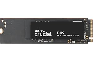 Crucial P310 PCIe Gen4 NVMe M.2 2280 Intern Gaming SSD, upp till 7.100 MB/s, Kompatibel med Laptop, Desktop PC & Spelhanddatorer i åtanke, Solid State Drive - CT2000P310SSD801