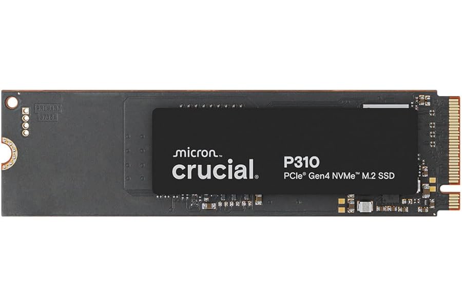 Crucial P310 1TB SSD M.2 2280 NVMe PCIe Gen4, Up to 7,100MB/s, Laptop & Desktop (PC) Compatible, Internal Solid State Drive - CT1000P310SSD801