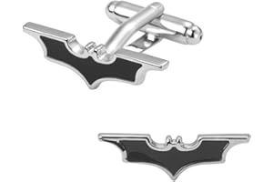 Goodygold Batman Cufflinks Superhero Black Enamel Batman Fashion Costume Prop Accessories for Men