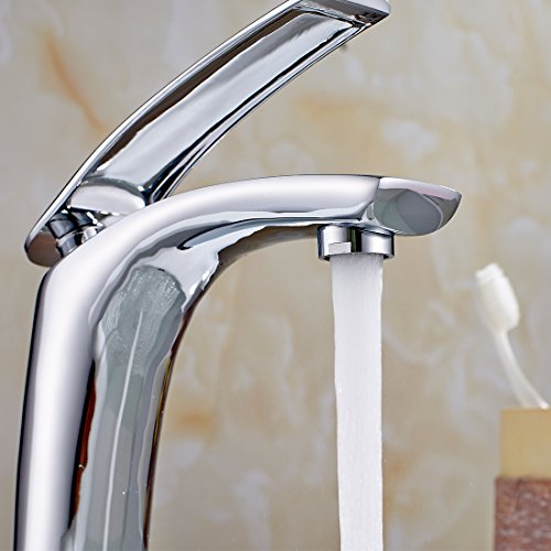 Aimadi Badarmatur Wasserhahn Bad Mischbatterie Waschtisharmatur Waschbeckenarmatur Armatur Waschbecken Waschtischarmatur Chrom - 3
