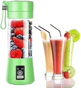 DHROOVAM Blade Portable Electric USB Rechargeable Juice Maker Juicer Bottle Blender Grinder Mixer, (Multicolor)
