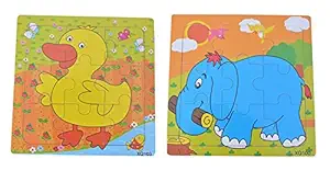 SN Toy Zone Kids Wooden Puzzle(MultiCharacter) Pack of 2