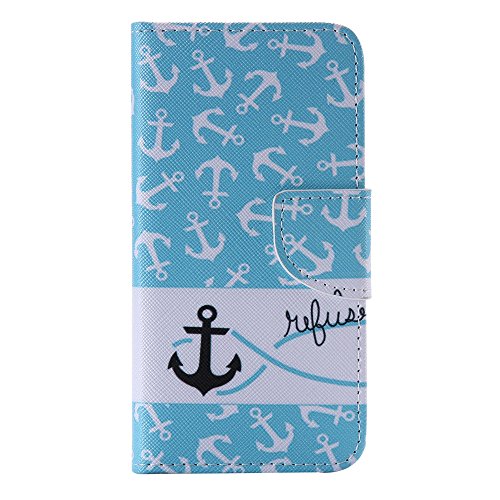 Nancen Samsung Galaxy S4 Mini I9190 i9195 (4,3 Zoll) Handy Lederhülle, Flip Case Wallet Cover with Stand Function, Folio Bookstyle Handytasche Soft Silikon Bunte Muster Tasche PU Leder Slim Shell Handyhülle.