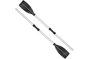 VWPEYY 2 Piezas Kayak Remos Aluminio Doble Kayak Paletas Remos Barco,Desmontable para Sup Kayak Piragua Canoa