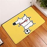 Einfach zu säubern. GHGYUF Flannel Floor Mats  Football  Puppy  Printed Bedroom Living Room Carpets Cartoon  Pattern Mat for Hallway Anti-Slip,16,400mm x 600mm