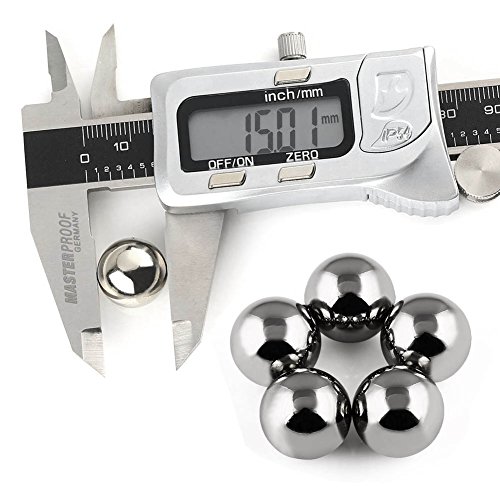OMO Magnetkugel Kugelmagnet Ø 15mm Nickel N42 – hält 950 g (5 Stück) - 2