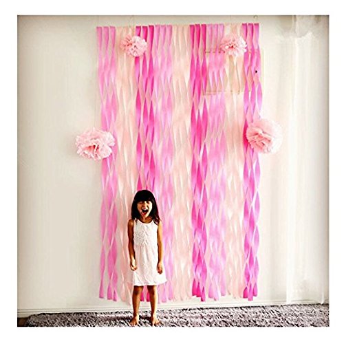 Krepppapier Papier Rolle Partydekoration Verschiedene Farben,4.5cm X 25m,6 Rollen (6 Rollen) - 7