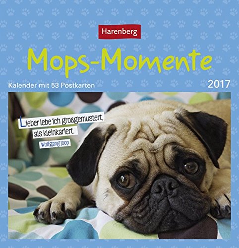 Mops-Momente - Kalender 2017: Kalender mit 53 Postkarten