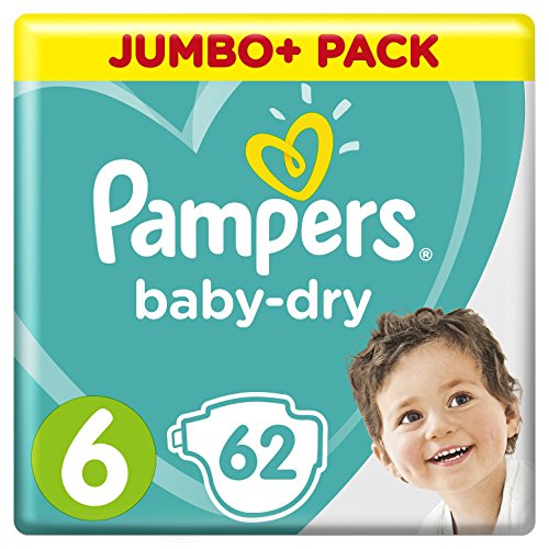 Pampers Baby Dry 33 Nappies, 15+ kg, Size 6