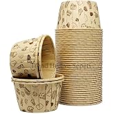 Trend Hediye Sepeti 50'li Kek Desenli Muffin Kek Kalıbı, Kek Kaps&uuml;l&uuml; Cupcake Kalıbı, Airfryer Uyumlu