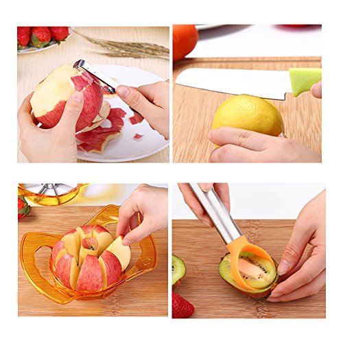 (7 Kits) Messer von Obst/Allesschneider Obstschale/Mahlwerk/Sparschäler/Melone Skulptur/Tablett von Obst Mandoline Multifunktionale - 6