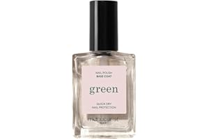 MANUCURIST - Green Base Coat - Base de esmalte - Sin 9-78,5% de ingredientes de origen biológico - Made in France - Frasco 15 ml