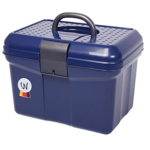 Amesbichler putz Box, intonaco scatola valigia con impugnatura, chiudibile a chiave, regolabile divisorio Grooming Box Blu Scuro