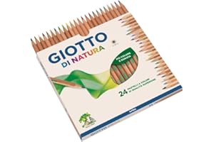 GIOTTO Di Natura - Astuccio Da 24 Matite A Pastello Colorate, 3.8 mm, Colori Intensi