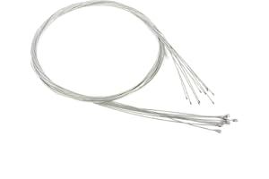 Honiwu 10pcs Gear Cable, 1.2x2000mm Bike Gear Cable, Cycle Galvanized Steel Gear Cable Inner, Bike Derailleur Cable Road Inner Cable Wire Universal for Common Bikes Mountain Bikes City Bikes