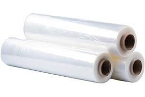 JRIA Multi Use Strong Pallet Wrap Cling Film | Heavy Duty Strong Pallet Wrap | Tear Resistant Stretch Film | Packaging for Removals & Warehouse Use | High-Quality Pallet Wrap 400mm x 250m (Clear, 2 Rolls)