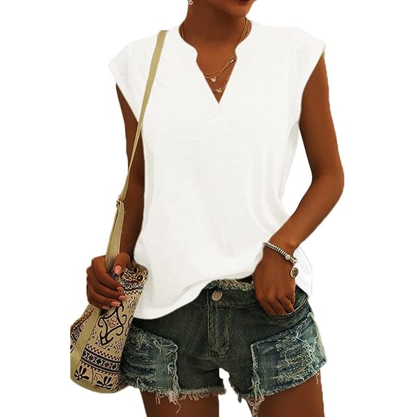 Damen Tank Top Mit V-Ausschnitt – Basic, Lässig & Super Bequem