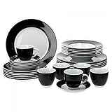 FÜR JEDE TAGESZEIT - Das Esservice-Set sorgt für eine stilvoll gedeckte Ess-Tafel zum Frühstück Brunch Mittagessen & Dinner - das Teller Set hält die Speisen durch den Isolier-Effekt länger warm