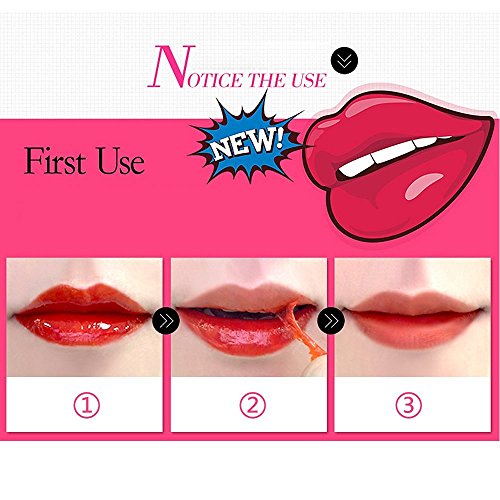 CINEEN 6 Farben Peel off Lipgloss Langanhaltendes und Wasserfestes Tätowierung Magisch Farbe Abziehen Maske Tönung Lippenstift - 3