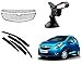 Auto Pearl Premium Quality Car Accessories Combo of Chrome Plated Car Front Grill. & Car Rain Wind Door Visor Side Window Deflector. & Universal Car Windshield Mount Holder Mobile Stand. RS.2656.00